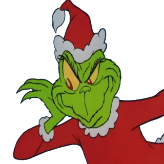 🎅 The Grinch How the Grinch Stole Christmas! Grinch, Navidad, Dibujos animados, Vacaciones, Verde, Dr. Seuss telegram sticker