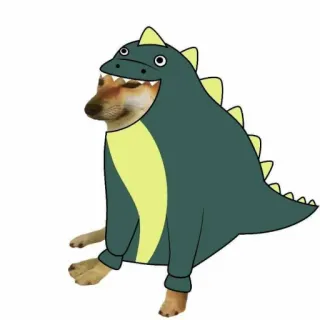 🐕 Doge doge, dinosaur, meme, dog, animal, funny telegram sticker