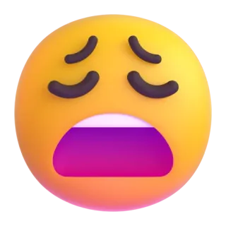 😩 อิโมจิ, เศร้า, อารมณ์, เสียใจ telegram sticker