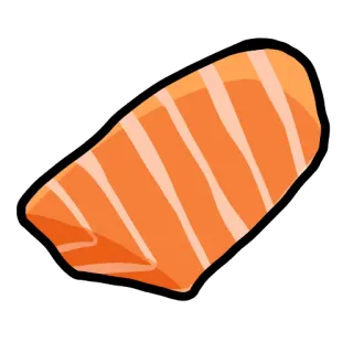 🍣 comida, salmón, pescado, ingrediente, crudo whatsapp sticker