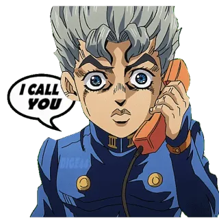 📲 Koichi Hirose JoJo's Bizarre Adventure I CALL YOU Anime, JoJo's Bizarre Adventure, Koichi Hirose, Manga, Panggilan, Telepon whatsapp sticker