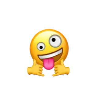 ❤️ emoji, face, crazy, funny, goofy, tongue, eyes telegram sticker