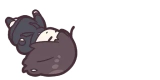 😵 кот, спящий, милый, животное, мультфильм telegram sticker