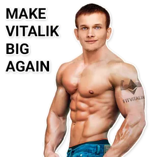 👌 Vitalik MAKE VITALIK BIG AGAIN Musculação, Fitness, Músculos, Exercício, Motivação, Academia, Homem telegram sticker
