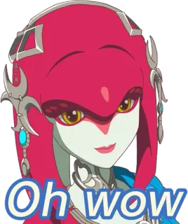 😯 Mipha The Legend of Zelda: Breath of the Wild Oh wow zelda, breath of the wild, mipha, gaming, nintendo telegram sticker