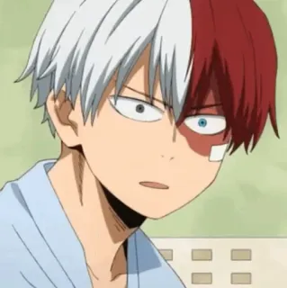 🥢 Shoto Todoroki My Hero Academia Anime, Shonen, My Hero Academia, Todoroki, Postać, Manga telegram sticker