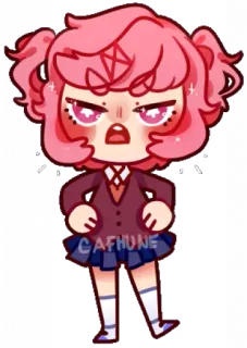 💕 CAFHUNE Anime, Naklejka, Kreskówka, Zły telegram sticker