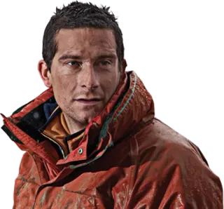 🙈 Bear Grylls авантюрист, выживальщик, на природе, мужчина, знаменитость telegram sticker