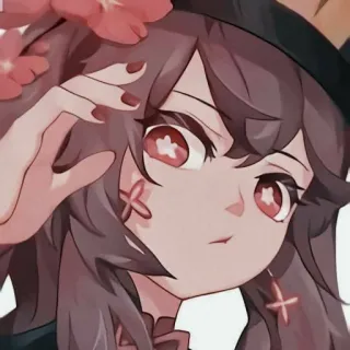 👻 Hu Tao Genshin Impact 动漫, 原神, 胡桃, 游戏, 角色 telegram sticker