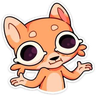 🤷‍♂ dessin animé, animal, chat, autocollant, mignon, drôle telegram sticker