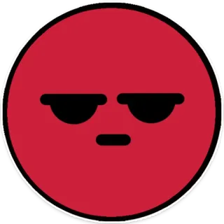 😐 Emoji, Figo, Occhiali da sole, Rosso, Faccia, Espressione, Adesivo telegram sticker