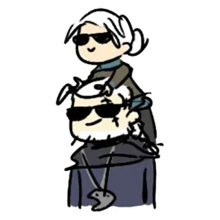 😎 cartoon, character, sunglasses, cute, stack telegram sticker