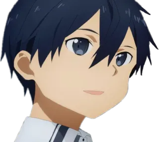 😄 Kirito Sword Art Online anime, cartoon, character, kirito, sword art online telegram sticker