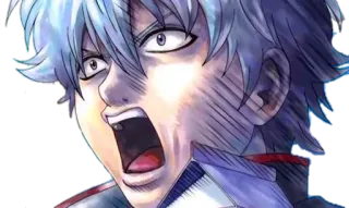 😱 anime, manga, expression, scream, shocked, angry, character, cartoon whatsapp sticker