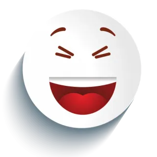 😆 อิโมจิ, ยิ้ม, มีความสุข, ความสุข, ใบหน้า, หัวเราะ, อารมณ์ขัน, น่ารัก telegram sticker