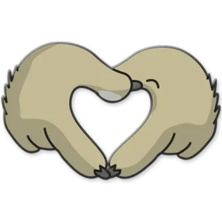 ❤ Herz, Hände, Liebe, Freundschaft, Zuneigung, Geste, Cartoon telegram sticker
