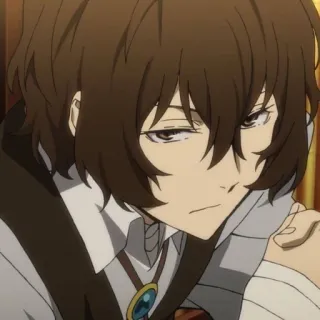 🧳 Osamu Dazai Bungo Stray Dogs Anime, Osamu Dazai, Bungo Stray Dogs, Charakter telegram sticker