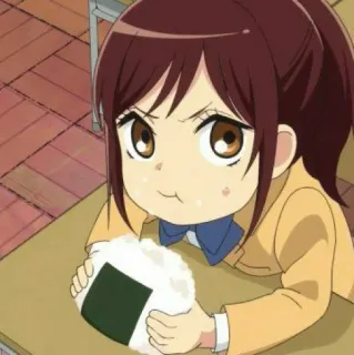 💭 Sasha Braus Attack on Titan Anime, Ataque dos Titãs, Sasha Braus, Comida, Onigiri, Fofo, Mangá telegram sticker