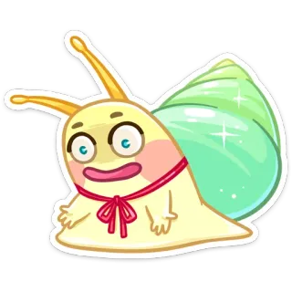 😬 siput, imut, binatang, kartun, lucu, stiker whatsapp sticker