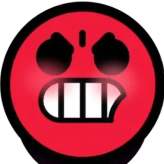 😶 angry, face, emoji, red, cartoon telegram sticker