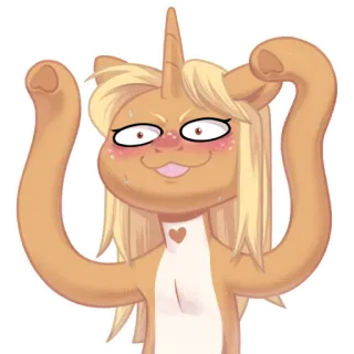 😜 unicorn, cartoon, sticker, funny, animal, cute, fantasy telegram sticker