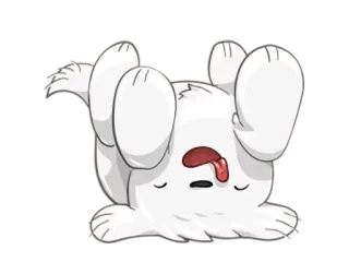 😜 dier, hond, cartoon, schattig, slaperig telegram sticker