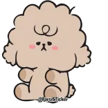 😴 @by.kimmoon chien, chiot, mignon, dessin animé, animal, kawaii whatsapp sticker