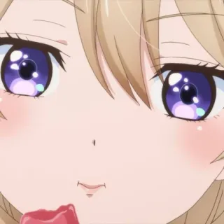💛 Anime, Mignon, Fille, Dessin animé, Manga, Personnage, Yeux telegram sticker
