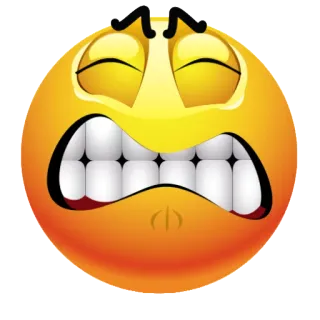 😫 emoji, wütend, frustriert, zähne, grimasse telegram sticker