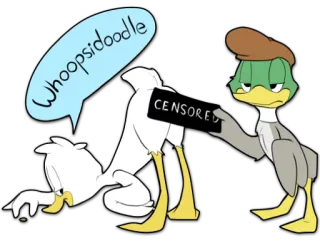 😏 Whoopsidoodle Dessin animé, Canard, Humour, Censuré, Slapstick whatsapp sticker