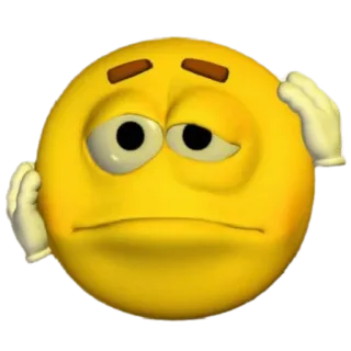 😵‍💫 Emoji, Confuso, Arrabbiato, Pensieroso, Giallo, Espressione whatsapp sticker