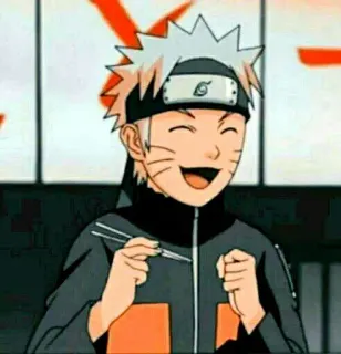 🌌 Naruto Uzumaki Naruto Naruto, anime, cartoon, character, smiling, chopsticks, manga, ninja telegram sticker