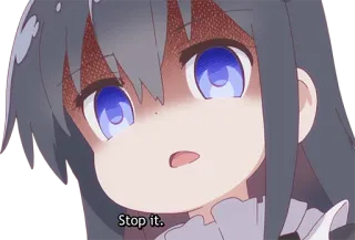 🛑 Stop it. Anime, Kartun, Berhenti, Marah, Kesal telegram sticker