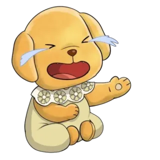 😂 cachorro, chorando, filhote, triste, animal, desenho animado whatsapp sticker