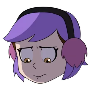 😣 Amity Blight The Owl House cartoon, sticker, Amity Blight, The Owl House, animation, purple hair, character telegram sticker