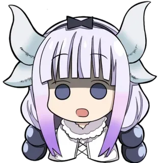 😨 Kanna Kamui Miss Kobayashi's Dragon Maid Anime, Dragón, Lindo, Kanna, Chibi, Manga telegram sticker