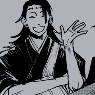 🕷 Suguru Geto Jujutsu Kaisen Anime, Manga, Cattivo, Stregone, Sorriso telegram sticker