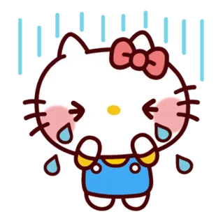 😭 Hello Kitty hello kitty, lindo, llorando, triste whatsapp sticker