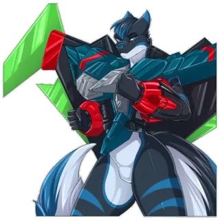 💙 Fellwesen, Anthro, Tier, Cartoon, Figur, Anthropomorph, Kunst, Sticker telegram sticker