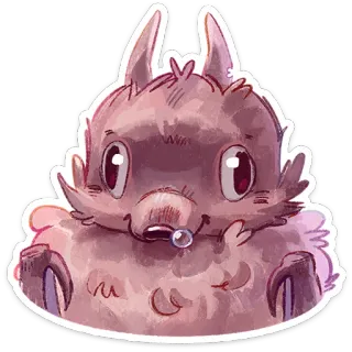 🤪 animal, cartoon, cute, furry, wolf telegram sticker
