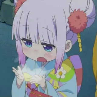☁️ Kanna Kamui Miss Kobayashi's Dragon Maid Anime, Kawaii, Drago, Carino, Kanna, Kanna Kamui telegram sticker