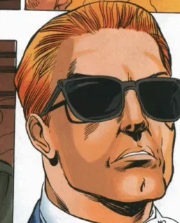 🕶 NO... man, sunglasses, serious, comic book, blonde hair telegram sticker