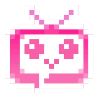 😊 pixel art, pink, cute, television, cartoon telegram sticker