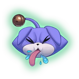 😜 dog, cartoon, animal, funny, tongue, emoticon telegram sticker