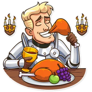 Romantic Knight telegram stickers