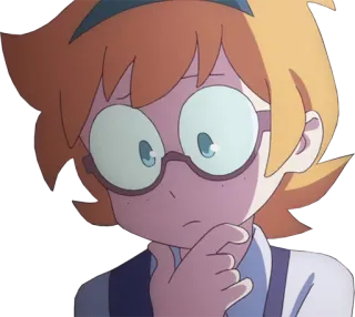 🤔 Lotte Jansson Little Witch Academia Anime, Hexe, Magie, süß, Mädchen, Brille, Lotte Jansson whatsapp sticker