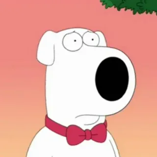 😕 Brian Griffin Family Guy Cartoon, Hund, Family Guy, Brian Griffin telegram sticker