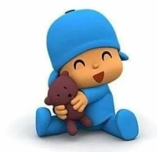 👀 Pocoyo cartoon, character, cute, baby, teddy bear, pocoyo telegram sticker
