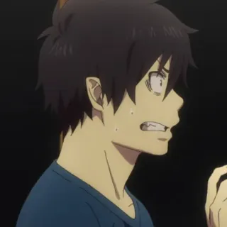 ☁️ Rin Okumura Blue Exorcist Anime, Blue Exorcist, Rin Okumura, Charakter, Cartoon telegram sticker