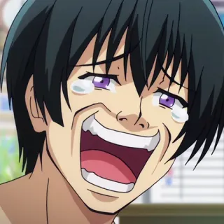 ⚓️ Anime, Mangá, Rindo, Chorando, Expressão facial, Grand Blue telegram sticker